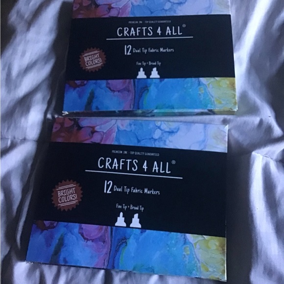 Crafts For All 12 pack fabric clothes markers Lot of two NWT - Picture 2 of 5